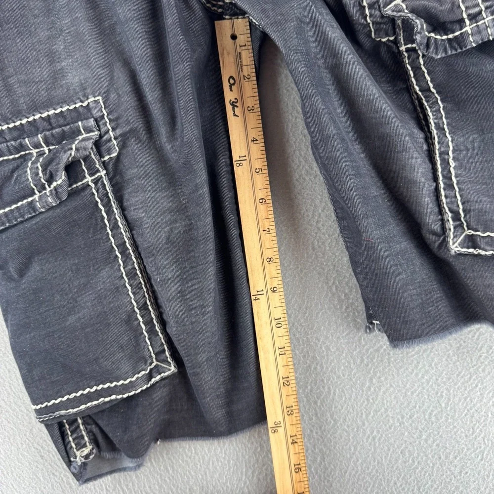 True Religion Shorts Mens 33 Micro Corduroy Cargo Drawstring Y2K Thick Stitch